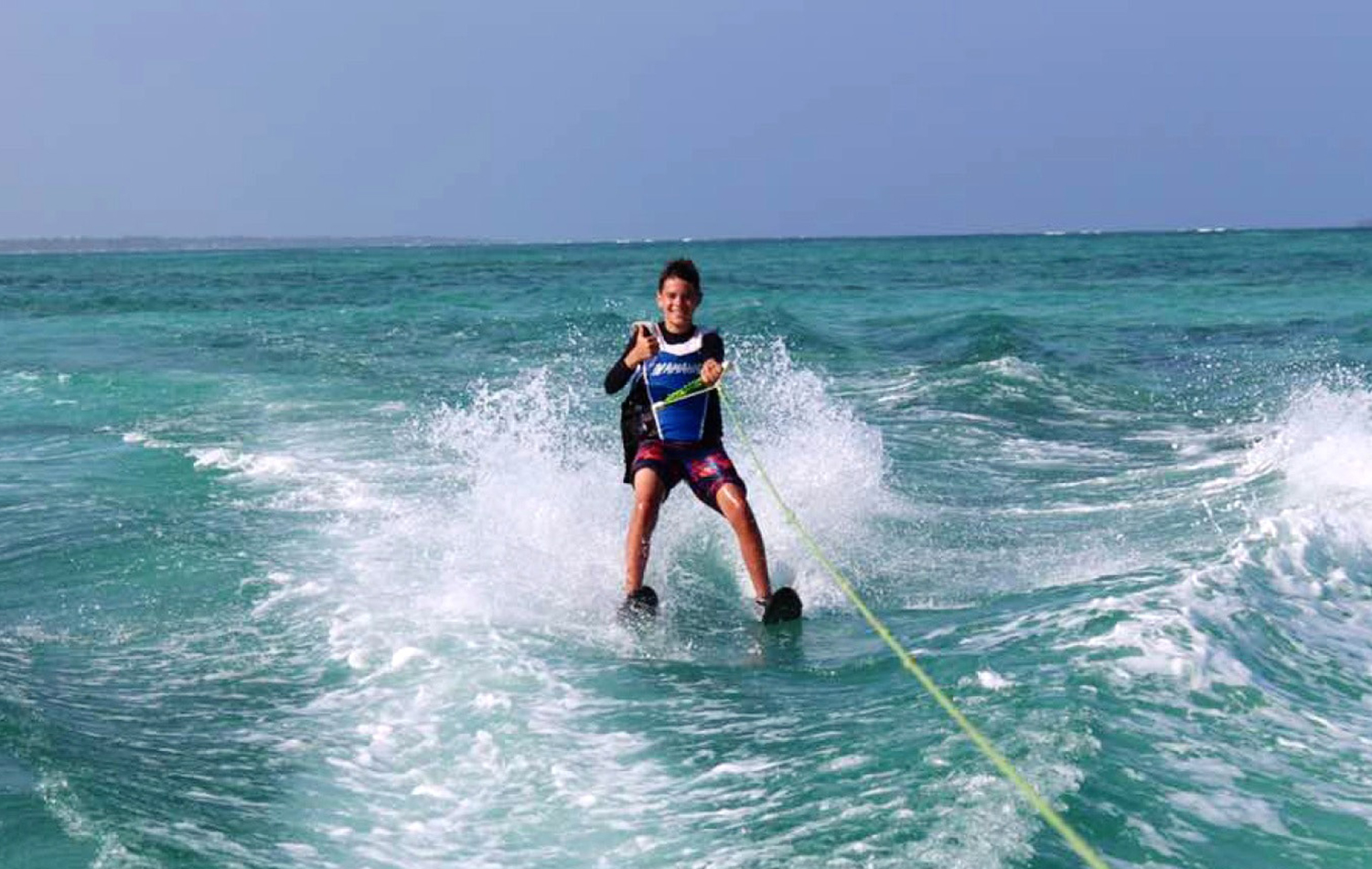 Waterskiing in Zanzibar